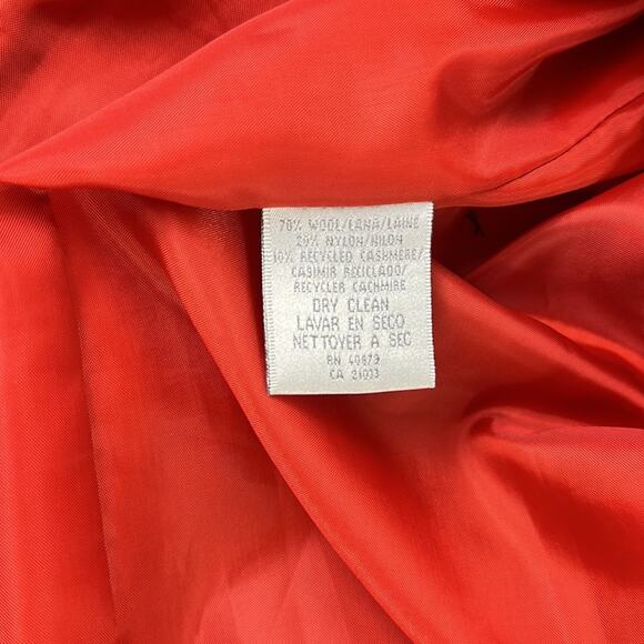 Harve Bernard Women's Wool Blend Jacket Shacket Long Sleeves Orange Size 16 - Picture 7 of 10